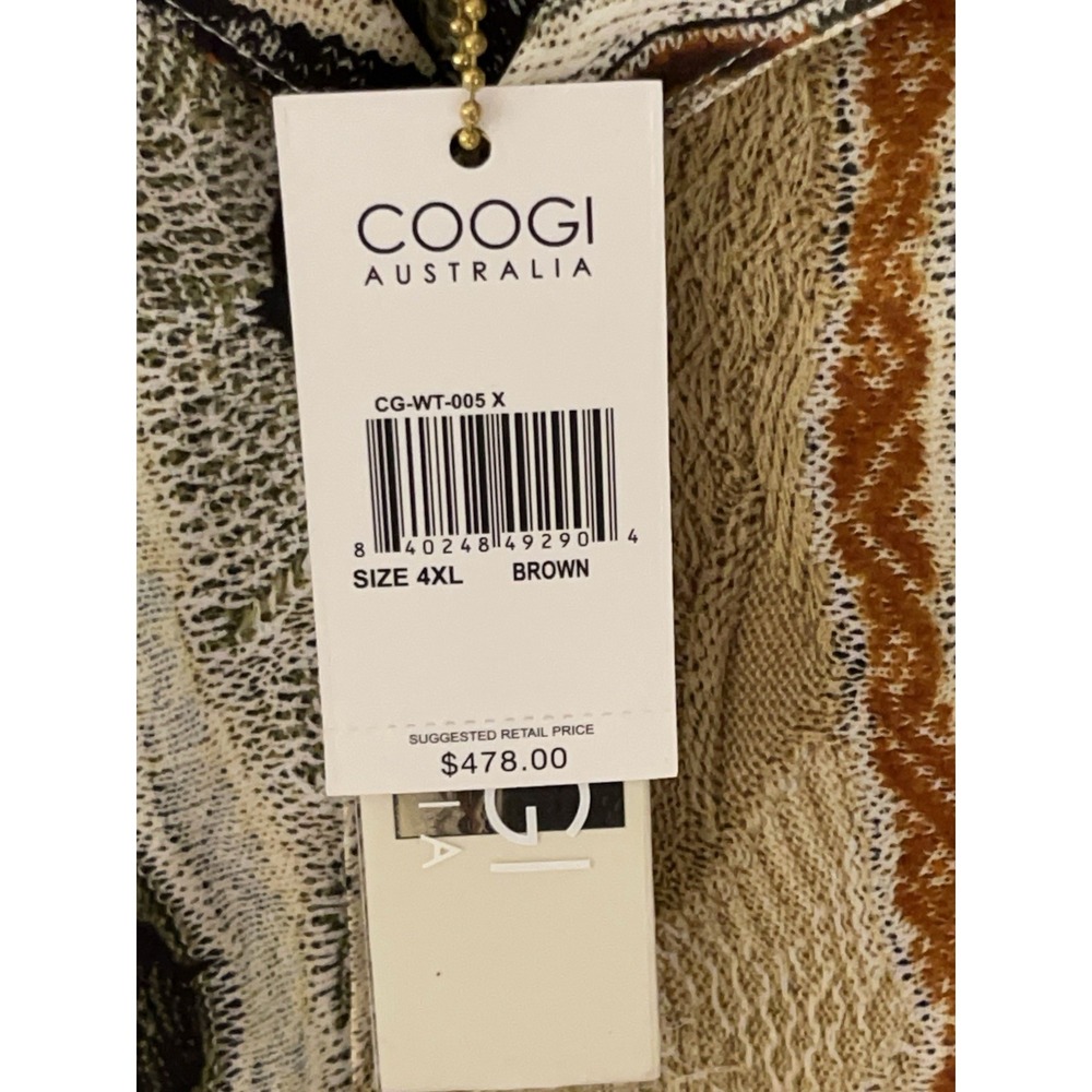 NWT Coogi Shirt Men 4XL Multi Silk Satin Printed Ultra Lightweight Vibrant Luxe - Picture 8 of 9